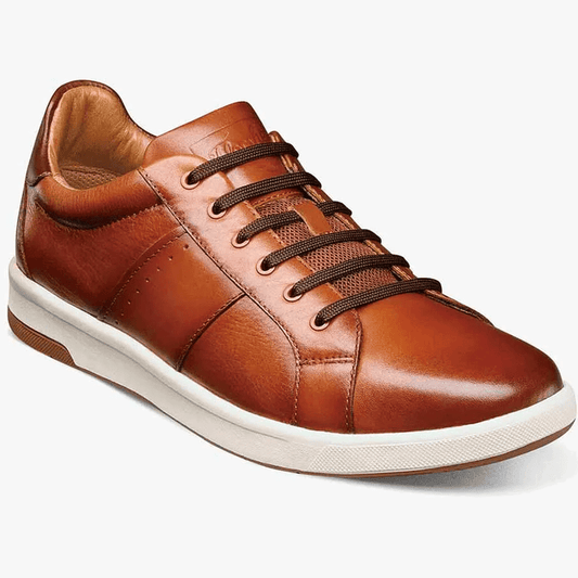 Florsheim Men's Crossover Lace To Toe Sneaker - Cognac | Florsheim Crossover Lace to Toe Sneaker Weekend Shoes Cognac Leather 14307-221-Brandy