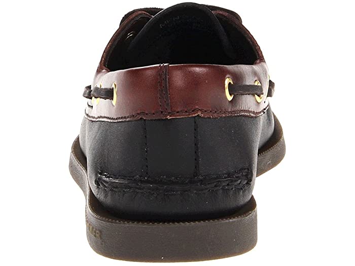 AUTHENTIC ORIGINAL BOAT SHOE | Sperry Top Sider Men's Authentic Original 2 Eye 0191486 Loafer Shoes-Black Amaretto Boat Shoes-Made in USA