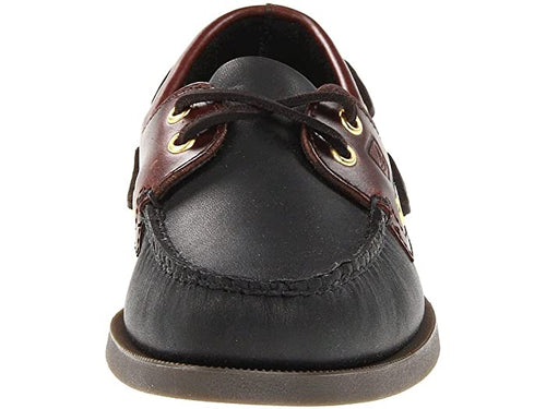 AUTHENTIC ORIGINAL BOAT SHOE | Sperry Top Sider Men's Authentic Original 2  Eye 0191486 Loafer Shoes-Black Amaretto Boat Shoes-Made in USA