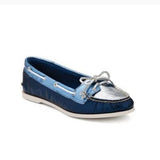 AUDREY NAVY/SILVER | Sperry Top-Sider Made in USA Women's Audrey Slip-On