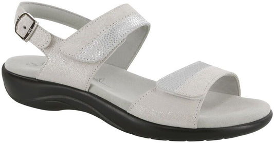 NUDU SILVER MIST | SAS Women's NUDU653 Nudu Heel Strap Silver Mist Sandal-Made in USA-Brandy's Shoes