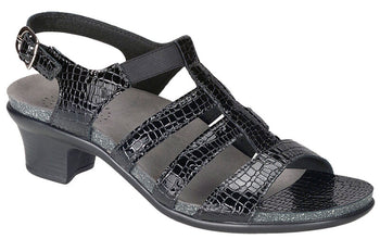 ALLEGRO BLACK CROC | SAS Women's Allegro - Black Croc WOMENS Sandal Brandy's Shoes Made in USA