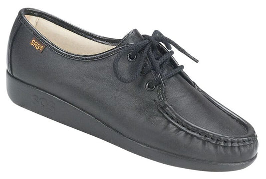 Siesta Lace Up Loafer Black | SAS Women's Black Siesta Lace Up Loafer-SIESTA020-Made in USA-Brandy's Shoes