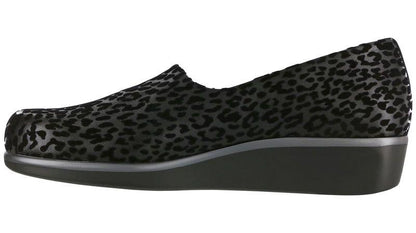 BLISS BLACK LEOPARD | SAS WOMENS  Bliss - Slip On Wedge Brandy's Shoes Made in USA