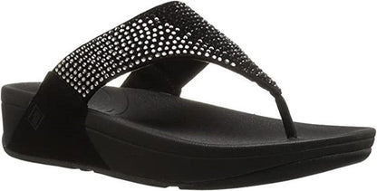 Women's FitFlop Flare Black Toe-Post Sandals | FLARE  Suede Toe-Post Sandals-302-001-Brandy