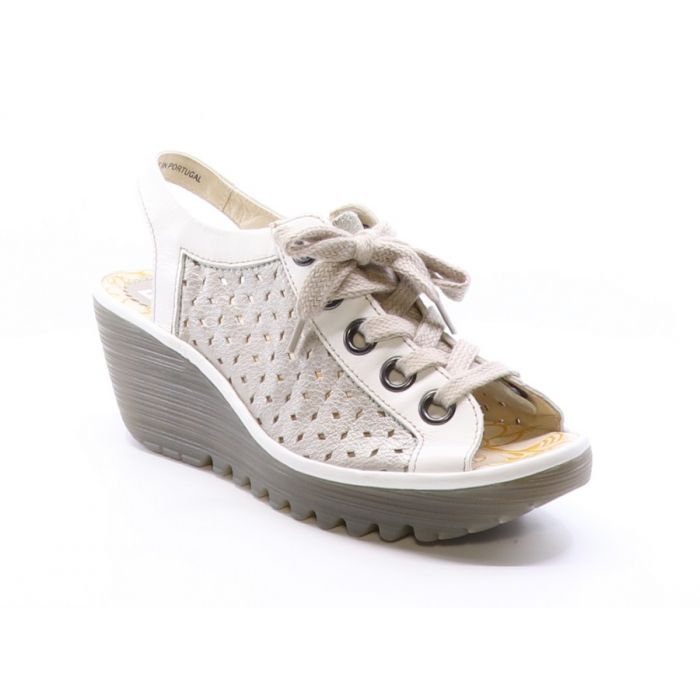 YORL SILV/OFFWHITE Fly London at www.brandysshoes.com